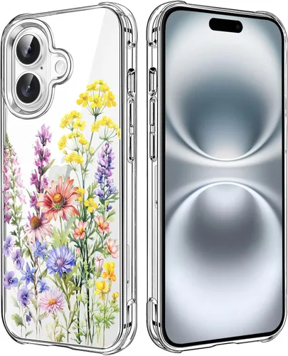 Miniatura 61 de Funda transparente de girasol compatible con iPhone SE 2022 SE 2020 7 8, funda trasera floral para niñas y mujeres, funda protectora transparente