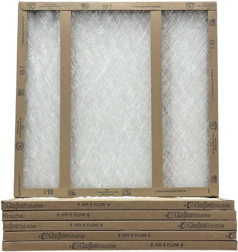 Miniatura 6 de Filtro de aire de fibra de vidrio Glasfloss de 20 x 22 1/4 x 1, doble puntal, serie GDS, fabricado en EE. UU., tamaño real: 19 5/8 x 21 7/8 x 3/4