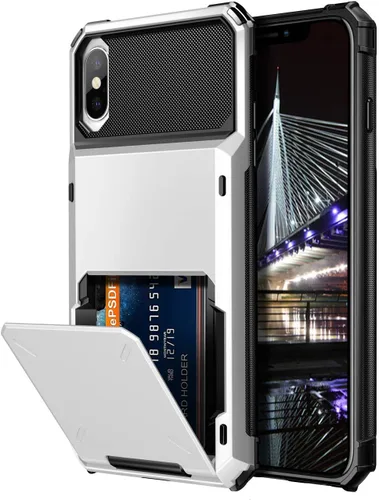 Miniatura 8 de Vofolen Funda para iPhone Xs Max, con ranura para identificación, tarjetero de crédito, resistente a los arañazos, de doble capa, protección contra