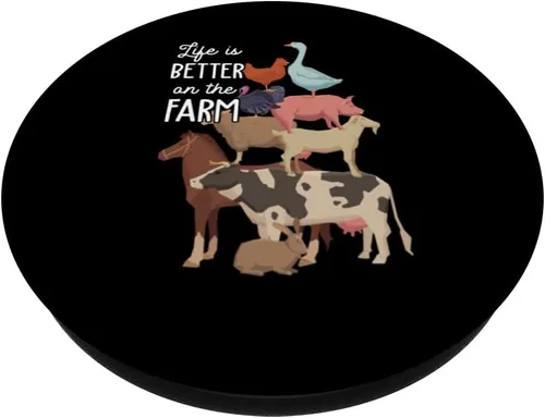 Miniatura 2 de Life is better on the Farm Cute Animals Country Farmer PopSockets Swappable PopGrip