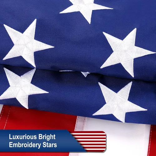 Miniatura 5 de Bandera estadounidense de 3 x 5 para exteriores, bandera estadounidense resistente de 3 x 5 pies, banderas estadounidenses para exteriores de 3 x 5