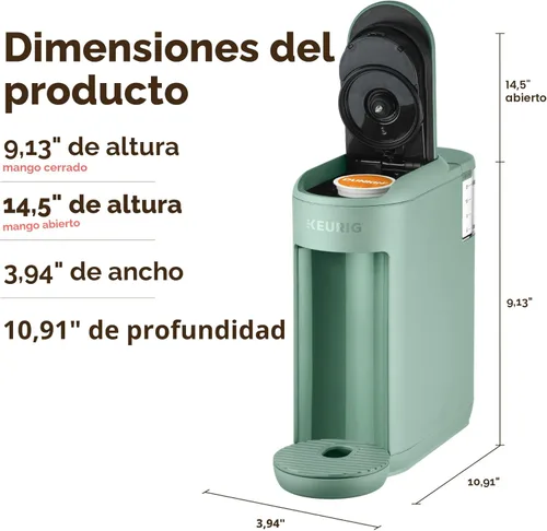 Miniatura 7 de Keurig K-Mini Mate - Cafetera de una sola porción, ultracompacta de 4 pulgadas de ancho, apta para taza de viaje, regalo ideal para vacaciones