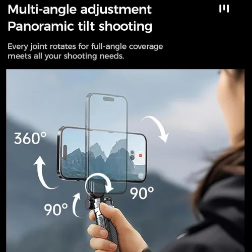 Miniatura 6 de Palo selfie magnético 5 en 1 mejorado 2026 con control remoto para teléfono celular, rotación de 360°, trípode desmontable extensible para grabación
