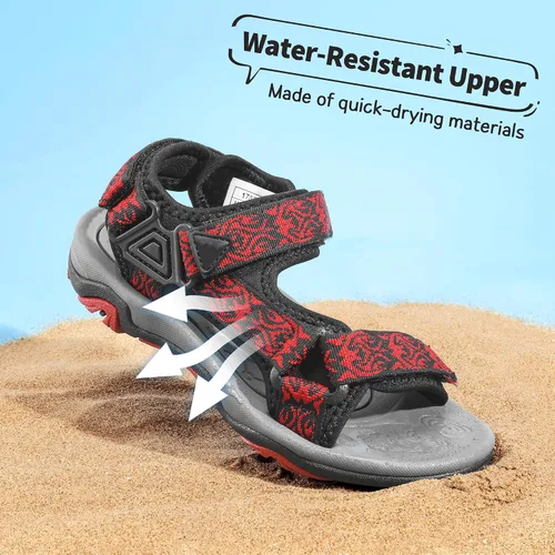 Miniatura 3 de DREAM PAIRS Sandalias de verano para niños, ligeras y ajustables (para niños y niñas, grandes y pequeños).