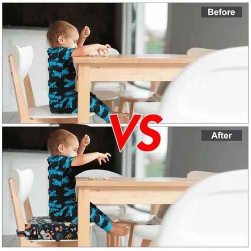 Miniatura 4 de Asiento elevador para niños pequeños para silla de cocina, mesa de comedor, lavable, grueso, resistente, silla elevadora portátil para niños Multi