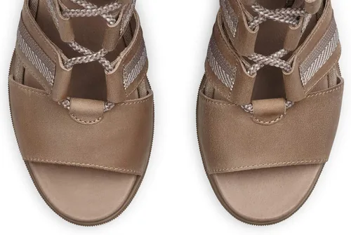 Miniatura 4 de Sorel Joanie II - Sandalias de tacón de cuña con correa de encaje para mujer, Camel marrón