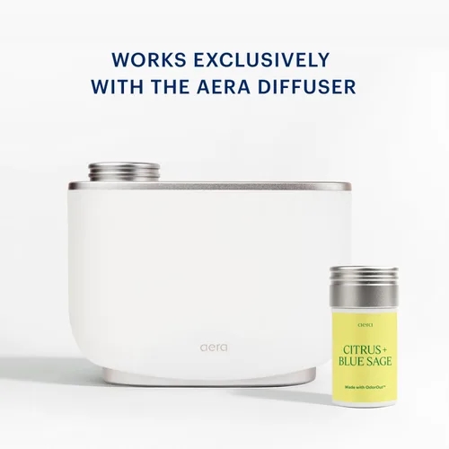 Miniatura 5 de Aera Recambio de cápsula de fragancia de aceite esencial de cítricos + salvia azul, notas de limón picante, lima y madera de cedro, funciona