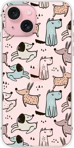 Miniatura 3 de Blingy's Funda para iPhone 15, lindo diseño de perro de dibujos animados, divertido estilo de mascota, diseño de animales divertidos, funda Perros