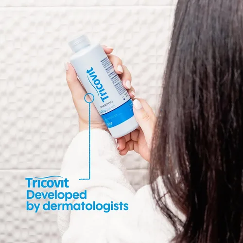 Miniatura 5 de Tricovit Champú para el crecimiento del cabello para mujeres y hombres, tratamiento del cuero cabelludo para adelgazamiento del cabello, regula