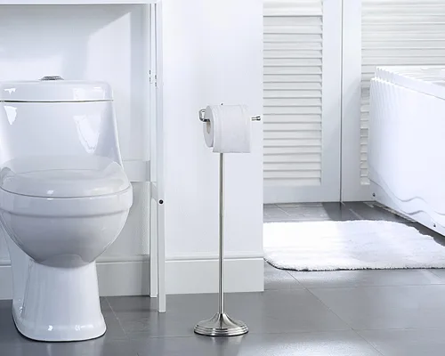 Miniatura 3 de SunnyPoint Soporte de rollo de papel higiénico con función de reserva, níquel satinado