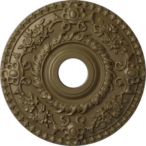 Miniatura 60 de Ekena Millwork CM18RORUS Medallón de techo de rosa, 18.0 in de diámetro exterior x 3.5 in de diámetro interior x 1.4 in de diámetro interior x 1.4