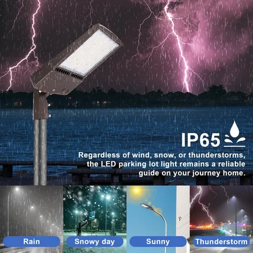 Miniatura 6 de Luz LED de estacionamiento de 150 W, 21,000 lúmenes, 5700 K, luz de área de caja de zapatos, luz de calle LED comercial impermeable IP65