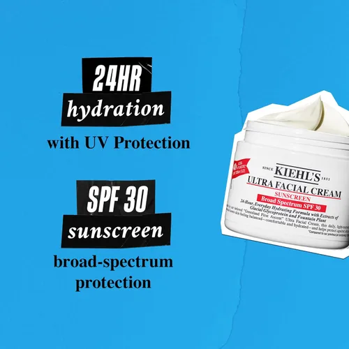 Miniatura 4 de Kiehl's Crema Ultra Facial con SPF 30, Hidratante Facial Ligero Diario para Todos los Tipos de Piel, Hidratación 24 Horas, Protección UV Contra