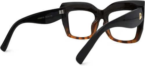 Miniatura 7 de VOOGLAM Elegantes gafas cuadradas de gran tamaño con bloqueo de luz azul para mujeres y hombres, anti fatiga ocular, gafas UV Cassandra