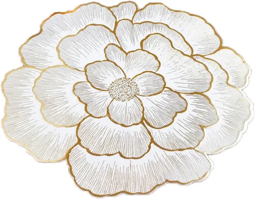 Miniatura 9 de Juego de 6 manteles individuales cuadrados dorados para mesa de comedor, de vinilo prensado, manteles individuales metálicos lavables y lavables