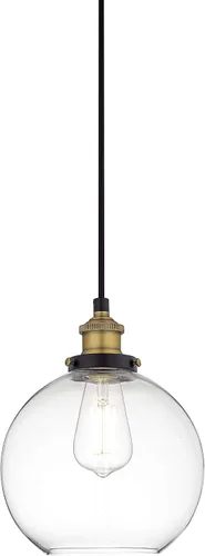 Miniatura 2 de Linea di Liara Primo - Lámpara de techo de fábrica industrial con pantalla de cristal y cordón de tela expuesta, dosel de 5 pulgadas– Downlight