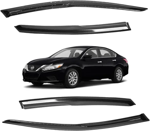 Miniatura 190 de Viseras para ventanas para Mazda 3 Sedán 4 puertas 2004 2005 2006 2007 2008 2009 estilo JDM Mugen, deflector de viento, protector solar y de lluvia