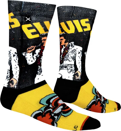 Miniatura 3 de Odd Sox, Elvis Presley, The King of Rock N Roll - Calcetines para hombre, divertidos regalos de coleccionista, Negro