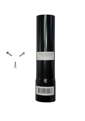 Extensor de poste de cerca. Elige color: Plata, Negro, Verde. Elige tamaño: Diámetro 1-5/8", 1-7/8", 2-3/8", y longitud (altura) 6 pulgadas hasta 36