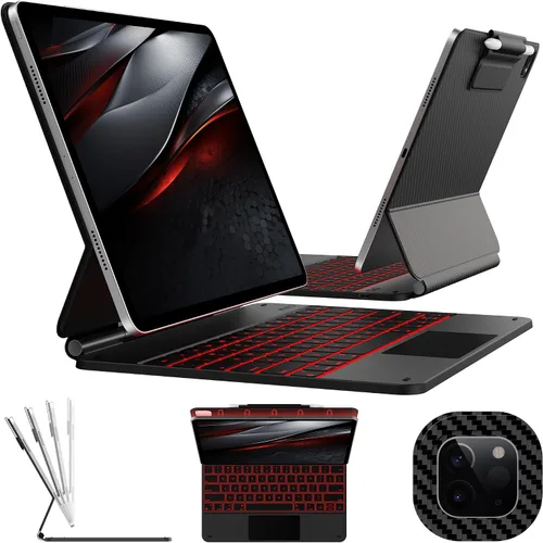 Miniatura 10 de typecase Funda de Teclado Edge para iPad Air de 13 pulgadas (M3/M2, 2025/2024) y iPad Pro de 12.9 pulgadas (6ª/5ª/4ª/3ª generación), Teclado Magic
