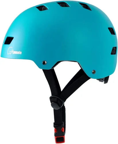 Miniatura 13 de Casco para bicicleta y patineta, ajustable y multideporte para patines y scooter, 3 tallas para adultos, jóvenes, niños y bebés Azul