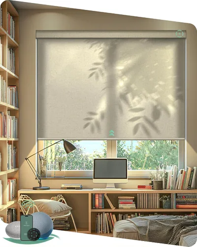 Miniatura 19 de Muestras de tela multicolor de persianas motorizadas Yoolax Light Filtering, Room Darkening, Sheer, Multicolor Fabric Swatches, Preview
