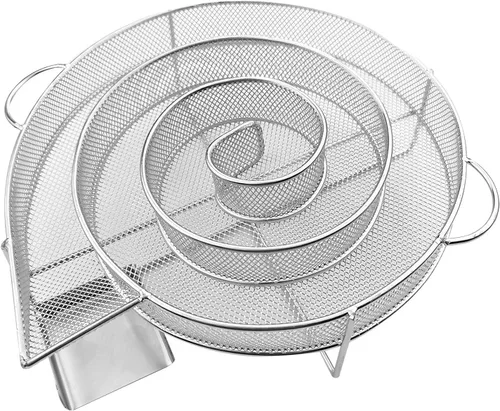 Naysku Generador de humo frío, bandeja para ahumar pellets, ahumador de laberinto para frío, herramientas de cocina de parrilla de acero inoxidable