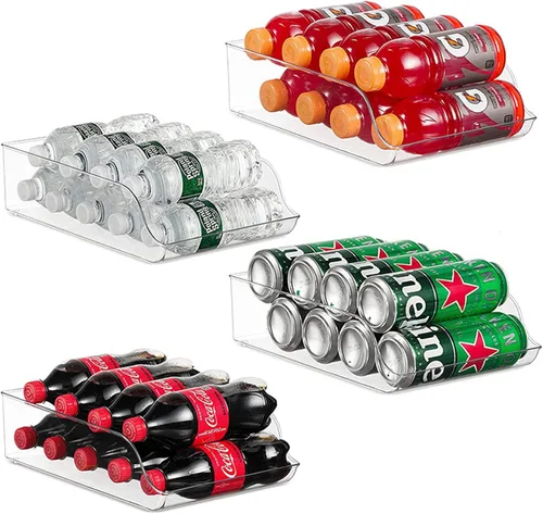 Miniatura 3 de Organizador de botellas de agua para refrigerador, organización de despensa y contenedores de almacenamiento, dispensador de bebidas