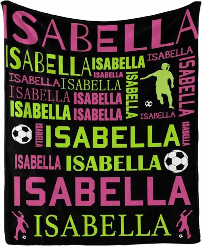 Miniatura 8 de InterestPrint Mantas personalizadas para niños con nombres, manta suave de ballet con nombre personalizado para niña y mujer