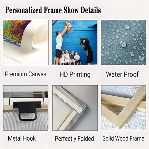 Miniatura 7 de Chexin Impresiones en lienzo personalizadas con tus fotos, imágenes personalizadas personalizadas para familia, boda, festival, mascota, póster, 8 x