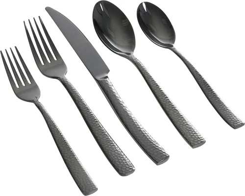 Miniatura 14 de Gibson Elite Earlston - Juego de cubiertos de 20 piezas, utensilios de acero inoxidable, tenedores, cucharas, cuchillos, servicio para 4