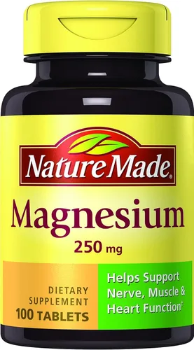 Miniatura 11 de Nature Made Óxido de magnesio 250 mg, suplementos de magnesio para hombres y mujeres, apoyo para la salud muscular, corazón, huesos y nervios, 200
