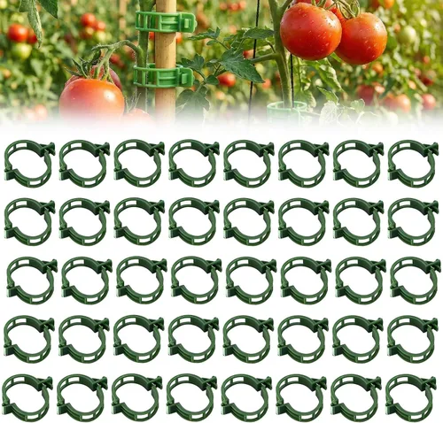 Miniatura 10 de Clips para plantas de jardín, clip de plástico seguro para plantas trepadoras, clips de tomate portátiles para plantas trepadoras, clip de soporte