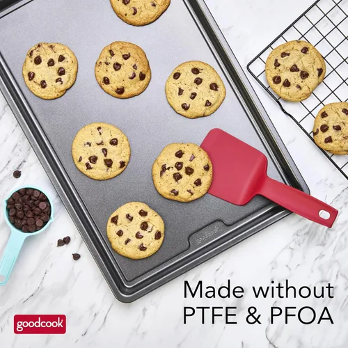 Miniatura 8 de GoodCook PRO - Bandeja grande para hornear, antiadherente, resistente a la deformación y a los arañazos, apta para lavavajillas, construcción
