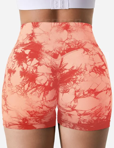 Miniatura 4 de YEOREO Pantalones cortos profesionales de entrenamiento para mujer, 3.6 pulgadas, pantalones cortos sin costuras, cintura alta, contorno, gimnasio