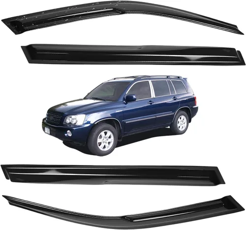 Miniatura 52 de Viseras para ventanas para Mazda 3 Sedán 4 puertas 2004 2005 2006 2007 2008 2009 estilo JDM Mugen, deflector de viento, protector solar y de lluvia
