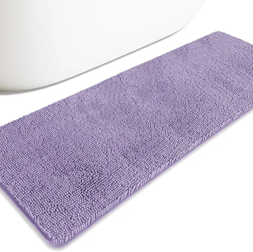 Miniatura 247 de Alfombra de baño pequeña de 12 x 18 pulgadas, lavable y absorbente, antideslizante, alfombra de baño de felpilla gruesa y suave para baño, ducha