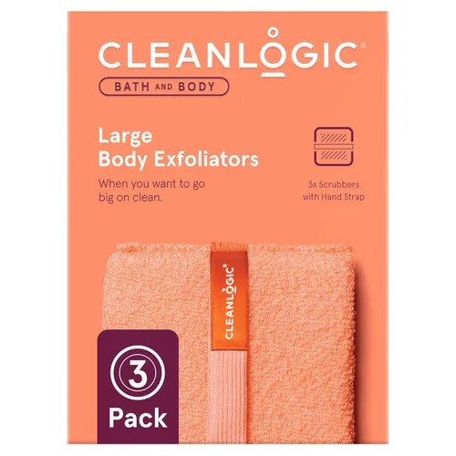 Cleanlogic Exfoliante corporal para baño y cuerpo, herramienta exfoliante grande para piel suave y suave, rutina diaria de cuidado de la piel,