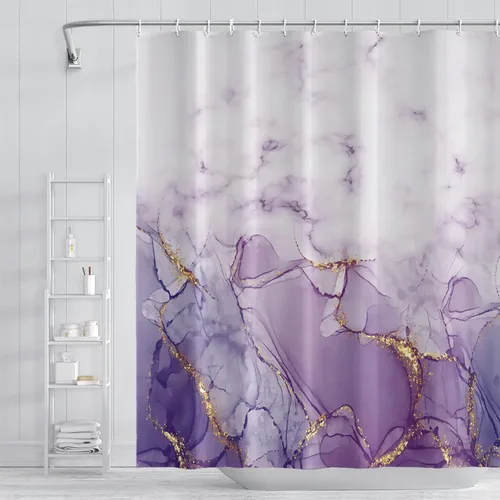 Miniatura 20 de Cortina de Ducha Floral Bohemia Negra Flores de Mediados de Siglo Botánica Moderna Elegante Estética Cortina de Ducha para Decoración de Baño