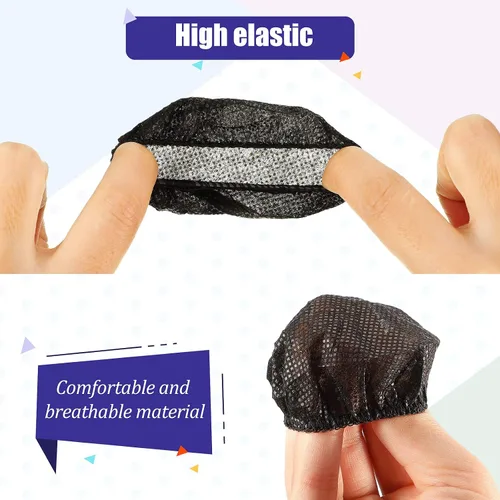 Miniatura 3 de BBTO 200 piezas desechables para audífonos, no tejidas, almohadillas sanitarias para la mayoría de auriculares en la oreja (S, 2.6 pulgadas, negro)