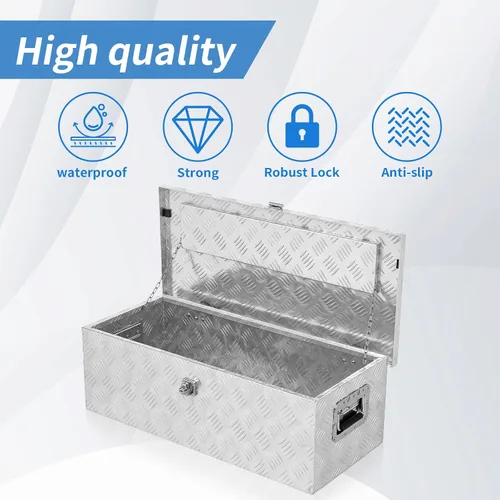 Miniatura 4 de Caja de herramientas de aluminio para camión de 30 pulgadas, cajas de herramientas para camioneta, caja de herramientas para caravana, ATV