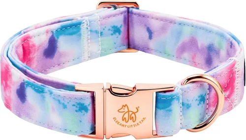 Miniatura 41 de Elegant Little Tail - Collar para perro de otoño, collar floral naranja duradero para perros medianos, ajustable para mascotas macho o hembra