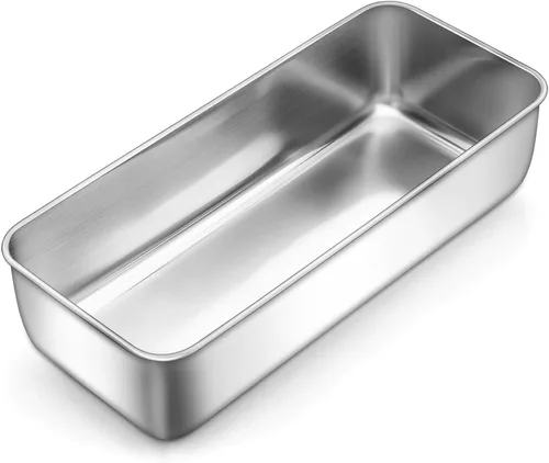 Miniatura 25 de LIANYU Paquete de 4 mini moldes para hornear pan, 6.3 x 3.5 pulgadas, molde pequeño de acero inoxidable para pan casero, molde de hojalata