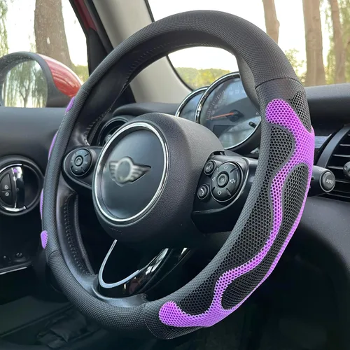 Miniatura 37 de PINCTROT Comfy Grip - Funda para volante, diseño antideslizante, universal de 14.5-15 pulgadas (blanco silicona)