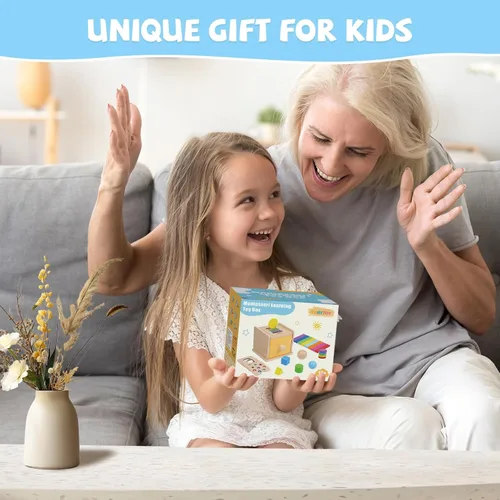 Miniatura 7 de YHHYTOY Juguetes Montessori para niños de más de 1 año, Caja de Monedas de 4 en 1 para la Permanencia de Objetos, Caja de Clasificación