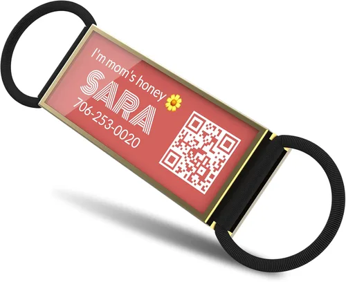 Miniatura 11 de Etiqueta de identificación de perro deslizable con código QR, etiqueta silenciosa personalizada personalizada para mascotas - Gratis en línea