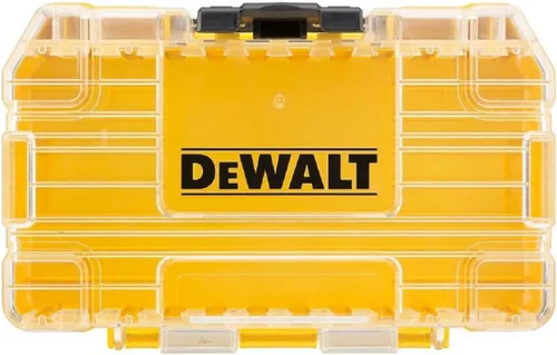 Dewalt Estuche rígido (pequeño), organizador de herramientas, caja de almacenamiento, caja de herramientas, tapa transparente, bandeja extraíble,