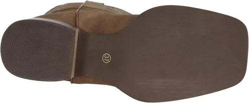 Miniatura 8 de J's.o.l.e Botas vaqueras para mujer, punta cuadrada, pantorrilla ancha, botas vaqueras bordadas