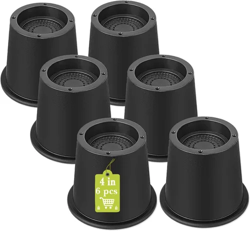 Miniatura 11 de Paquete de 12 elevadores de muebles de 1 pulgada, elevadores de cama ajustables resistentes para mesa, escritorio, sofá, silla, gabinete, marco