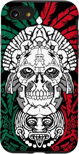 Miniatura 17 de iPhone 11 Pro Max Aztec Warrior Skull - Ancestros mexicanos - Funda de raíces mexicanas